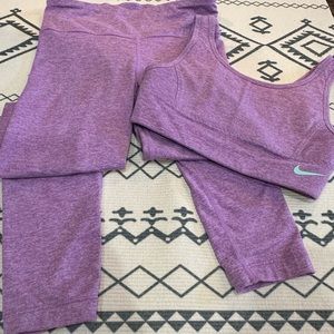 Girls’ Nike Dri-FIT One Podium Leggings with matching Pro Sports Bra